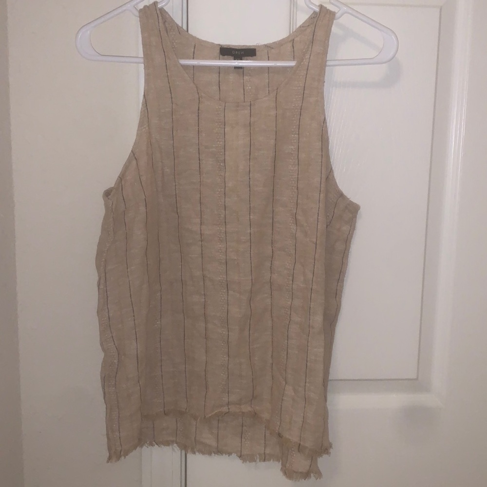 Drew by Anthropologie textured tan sleeveless shirt